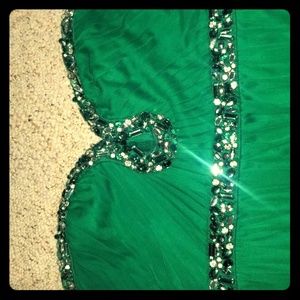 Emerald green long dress (size 13)